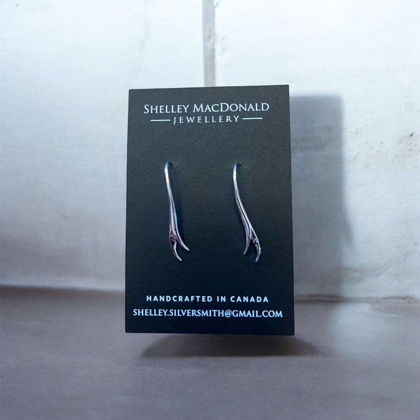 Modern Antler Dangle Earringws