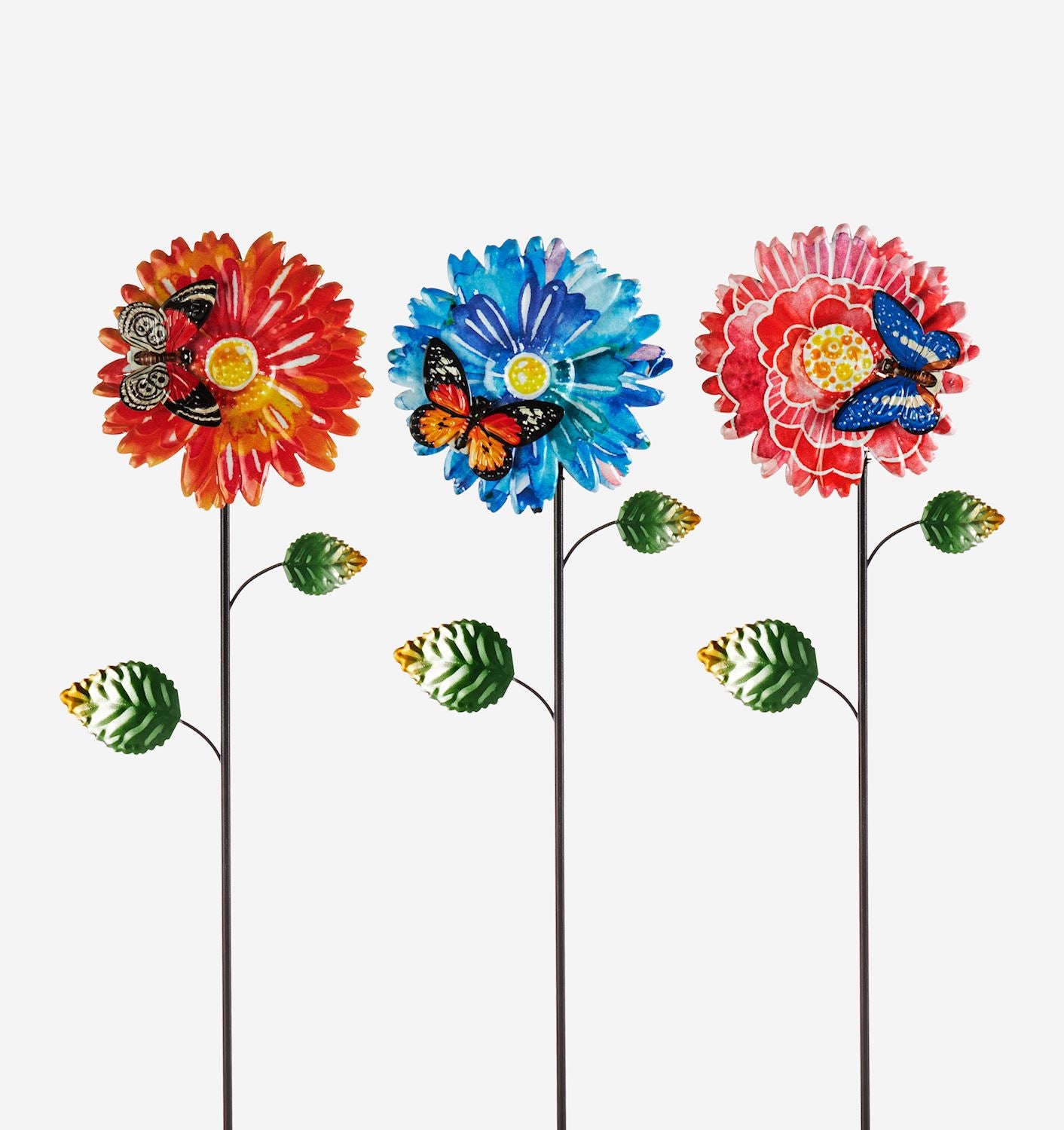 Bobble Flower Plant Pick with Butterfly