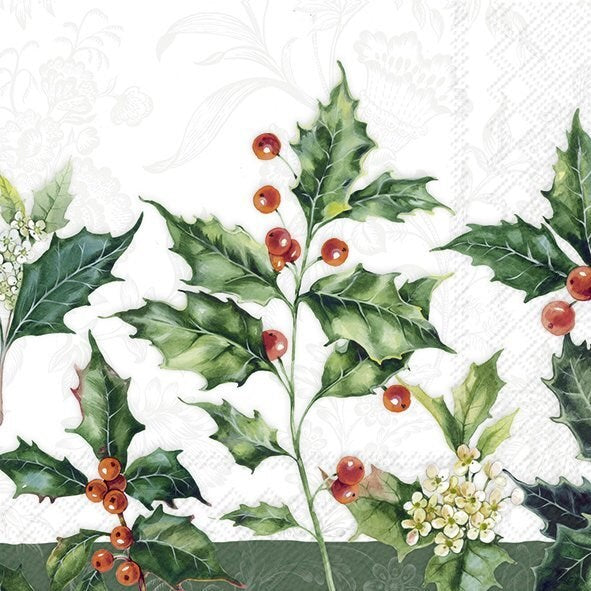 Serviettes cocktail d'hiver et de vacances