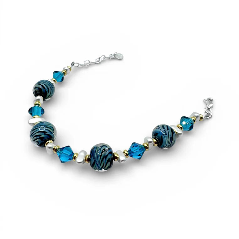Bracelet Raza Howelite & Onyx Noir