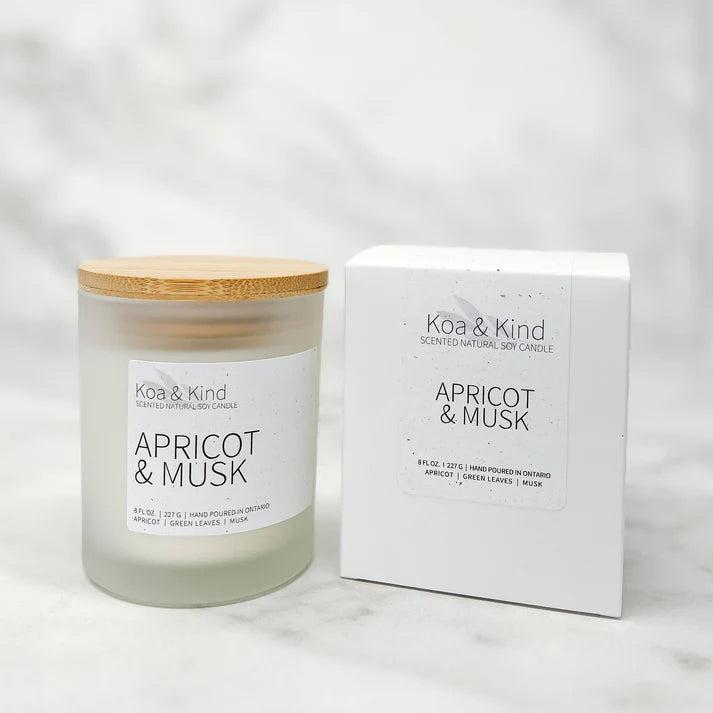 Apricot & Musk Scented Soy Candle