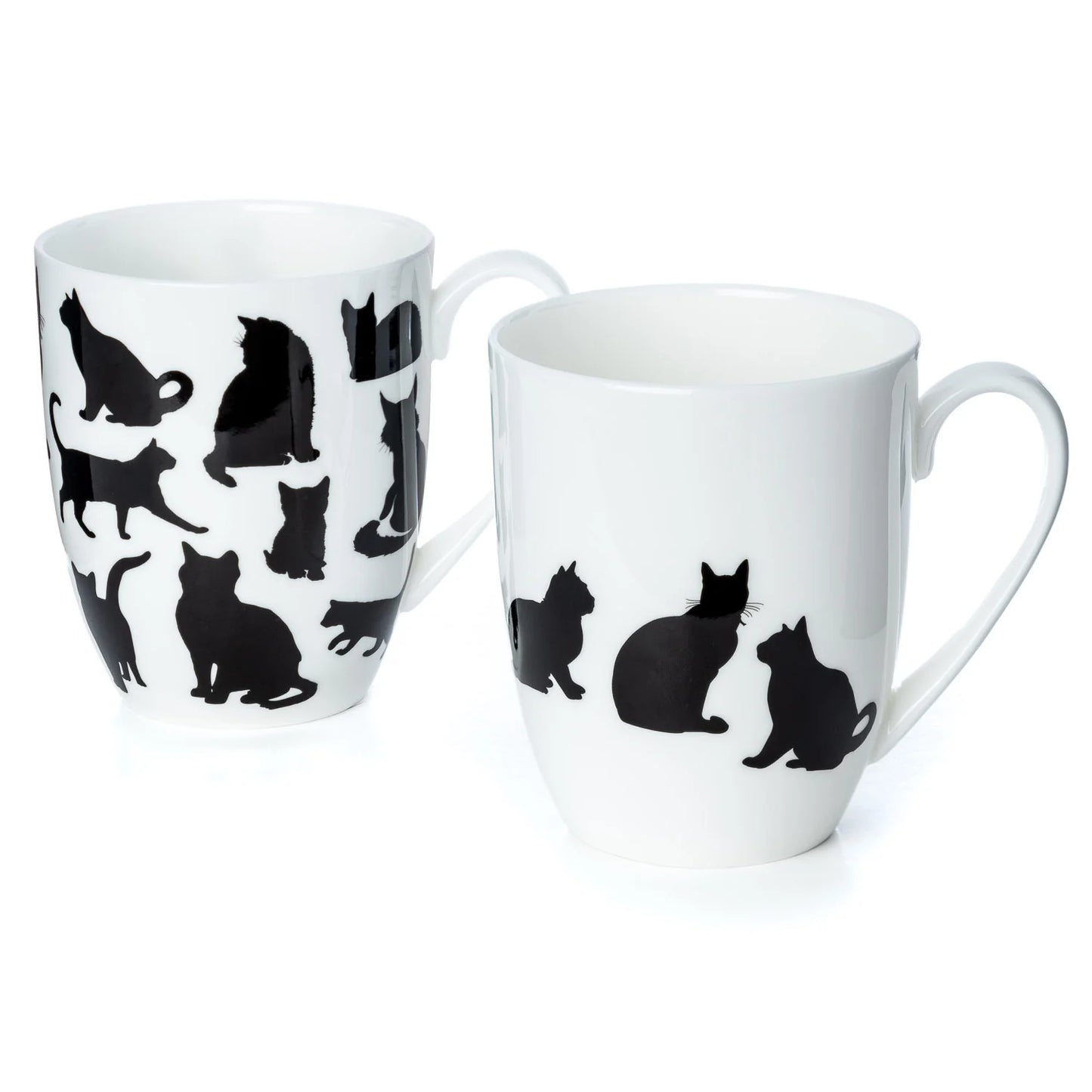 Cat Silhouette Mug Pair
