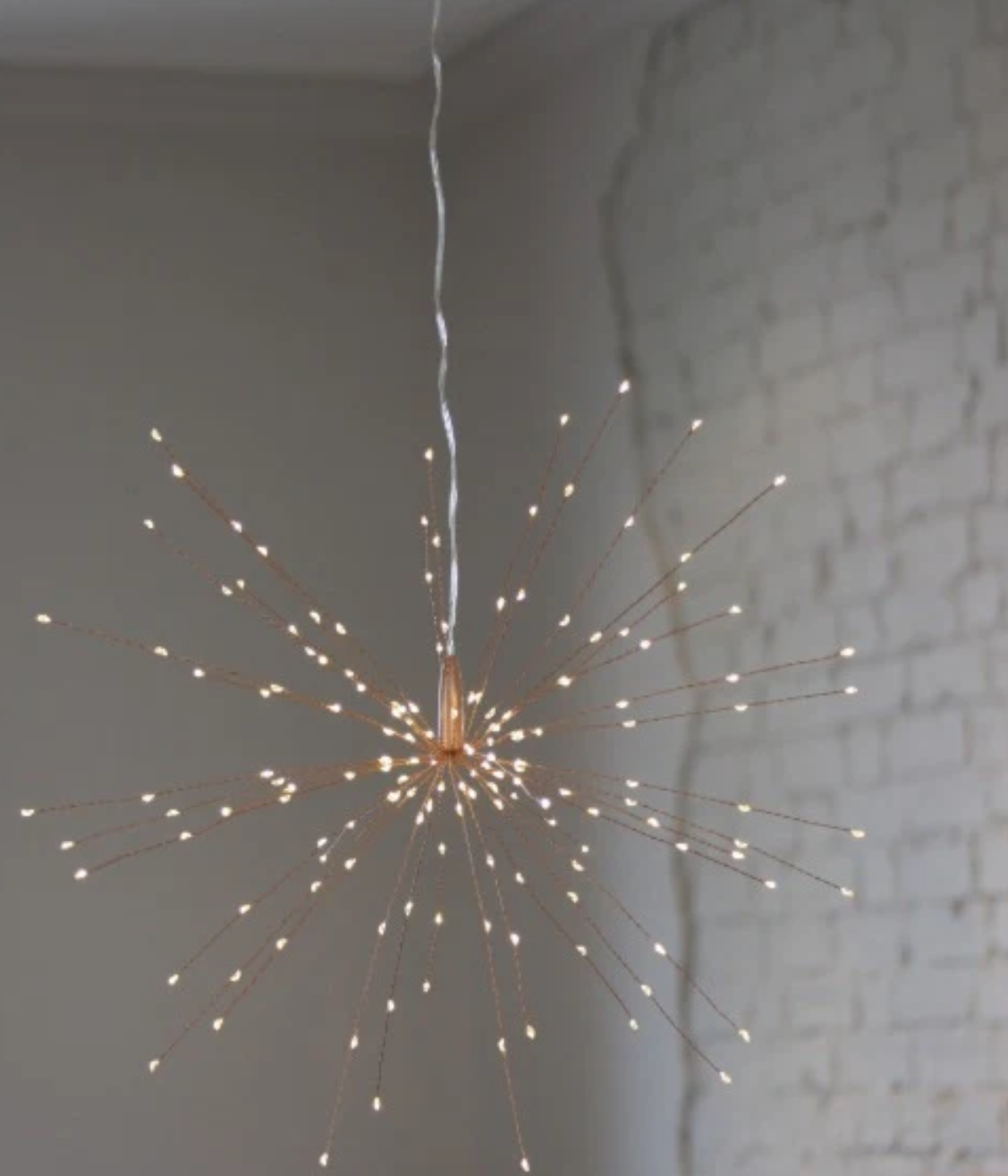 Hanging Starburst Light Copper