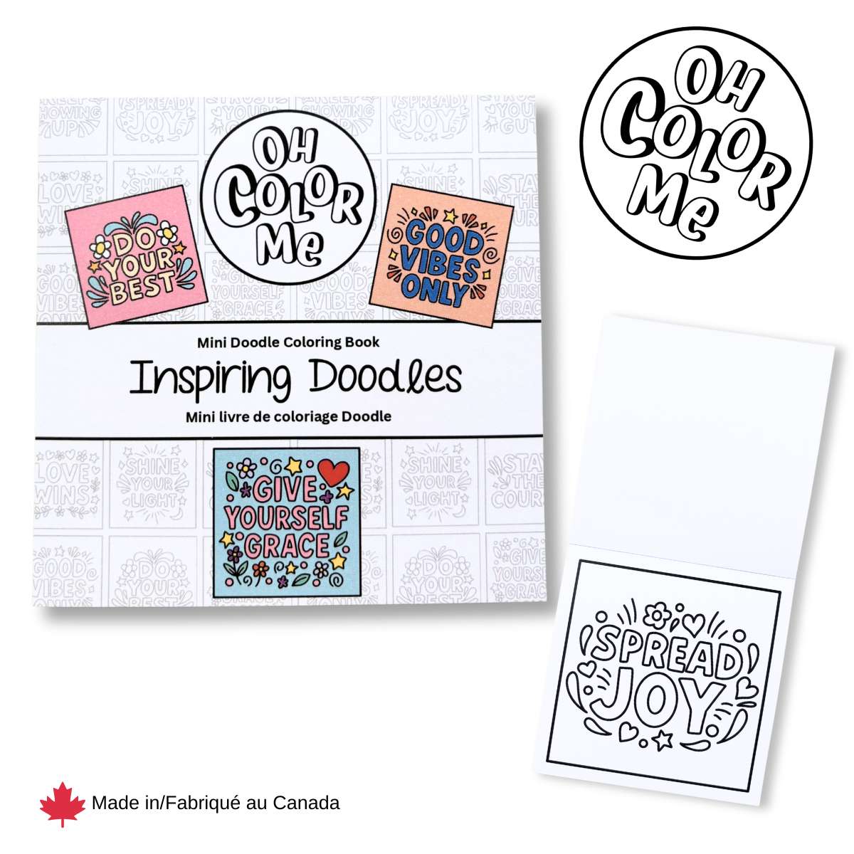 Inspiring Doodles Mini Doodle Coloring Book