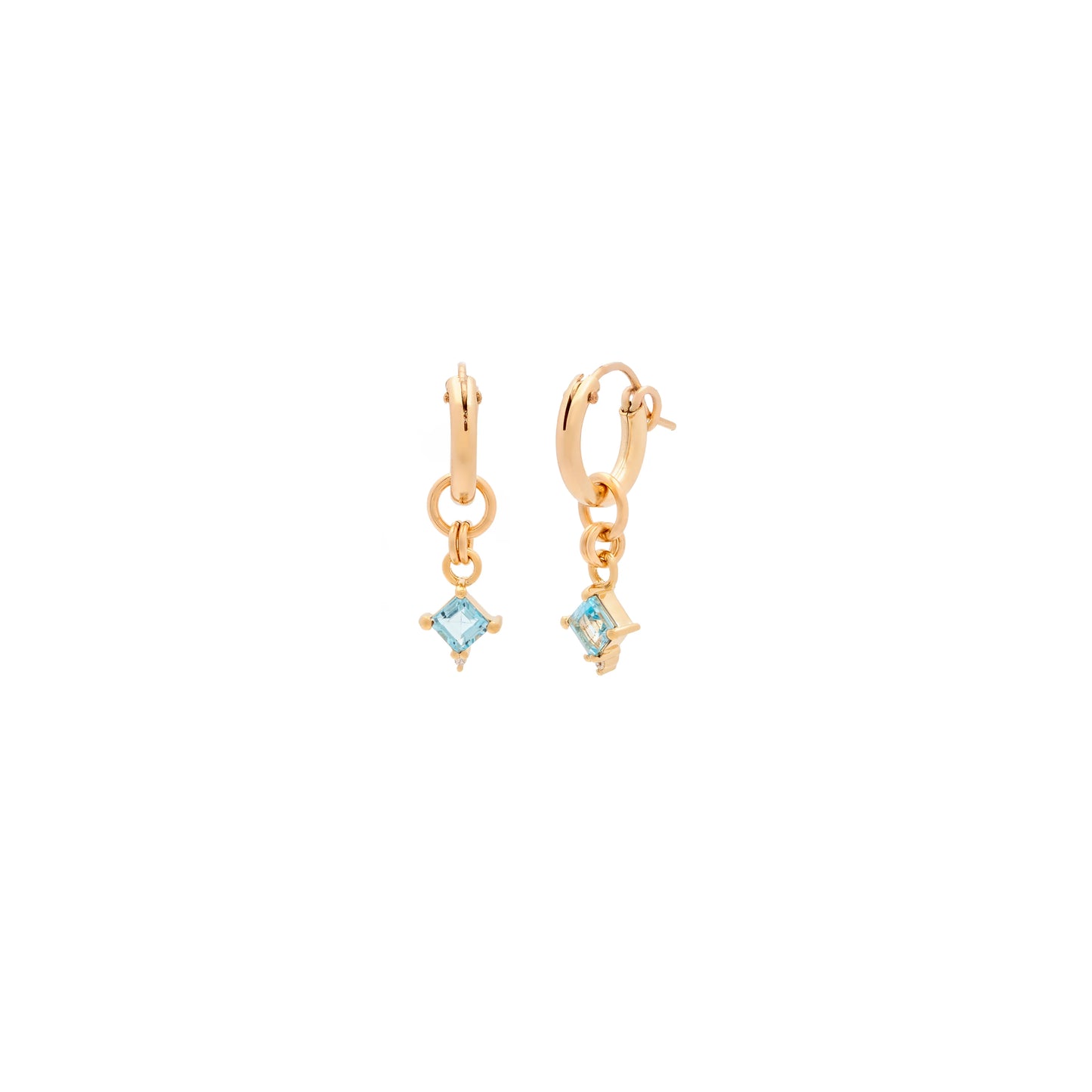 Mini Diana Hoops Swiss Blue Topaz