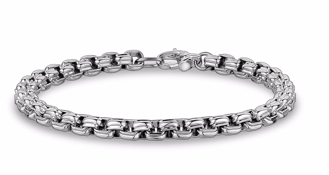Bracelet Acier Inoxydable Boîte Ronde