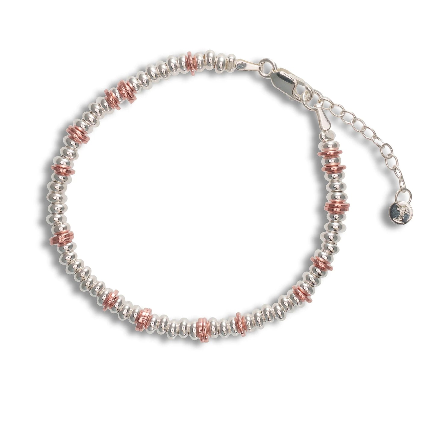Silver & Copper Beaded Bracelet (Stack Collection)