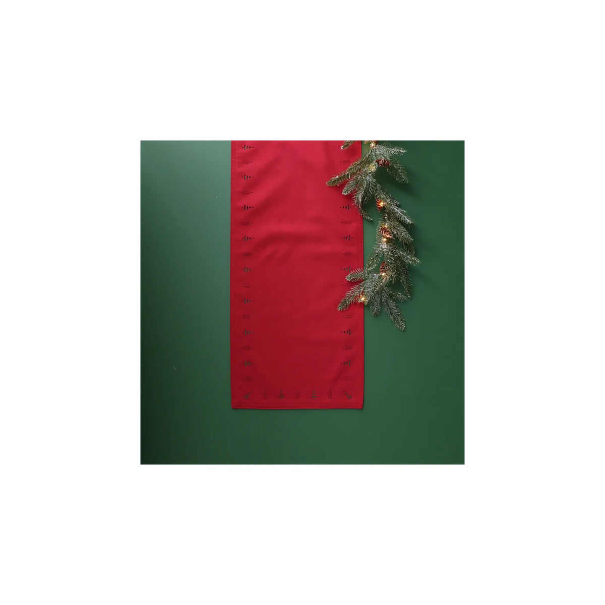 Tree Hemstitch Table Runner