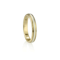 Virtue Meditation Ring 4mm Gold Vermeil White Enamel - Stackable