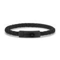 woven leather black bracelet