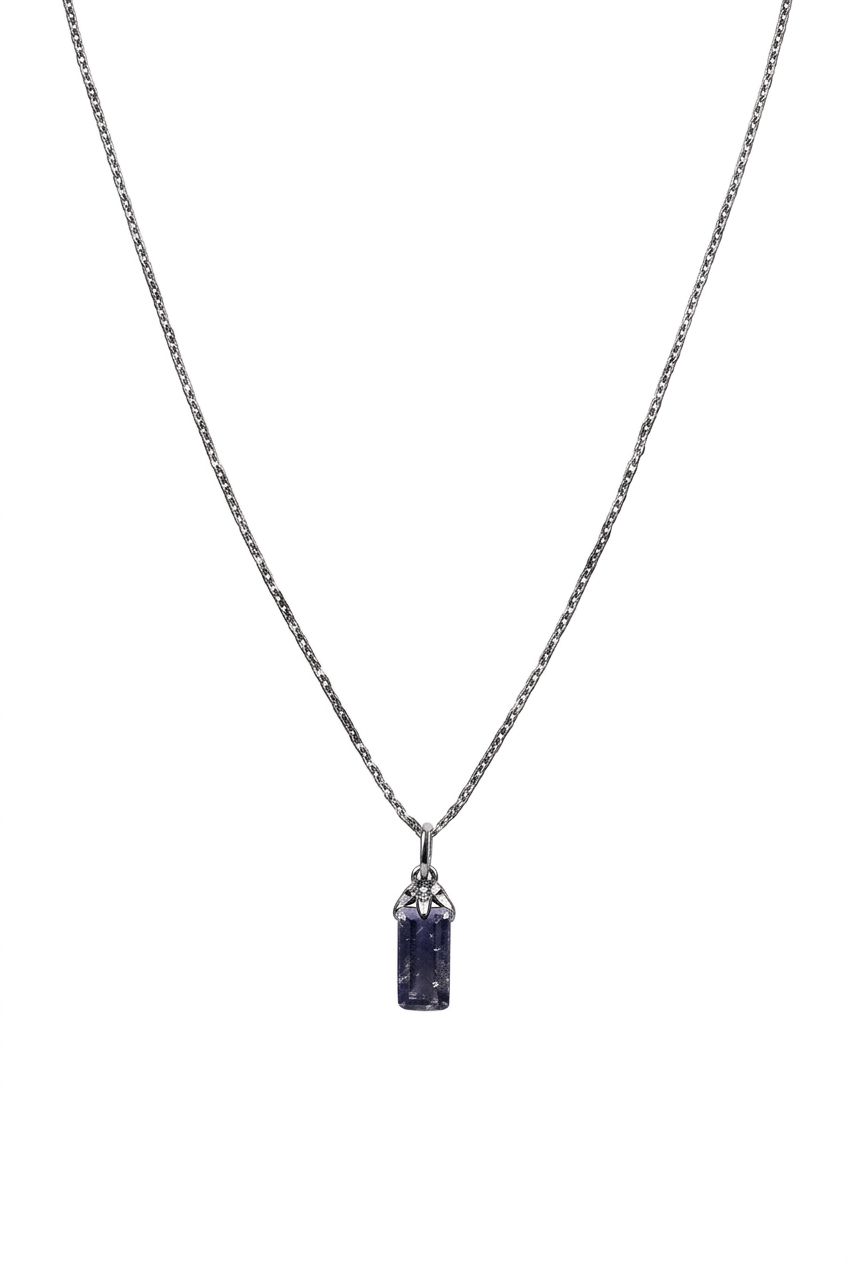 Improved tanzanite baguette necklace photo