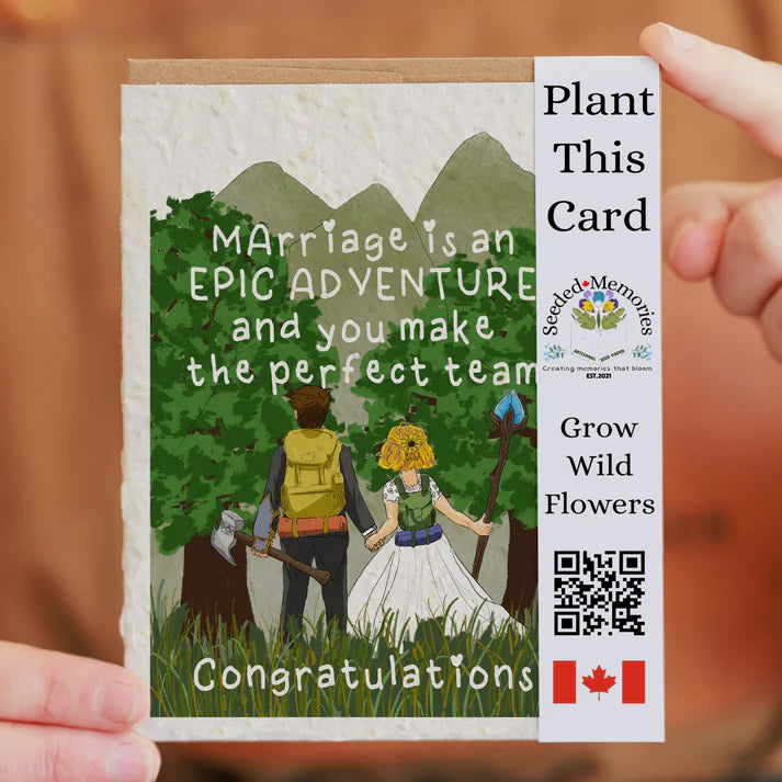 Seeded Paper Love Card - Epic Adventure