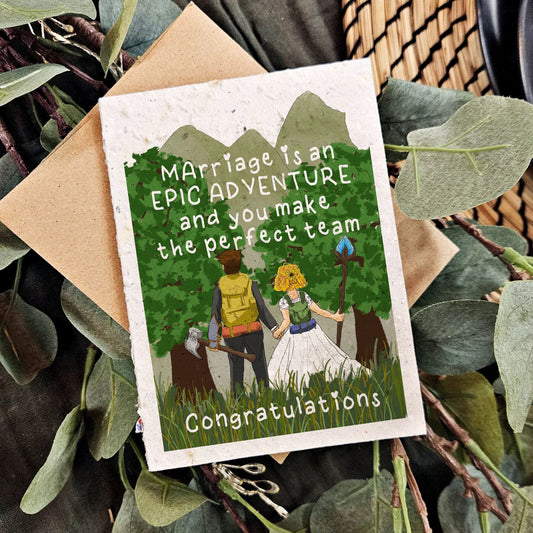 Seeded Paper Love Card - Epic Adventure