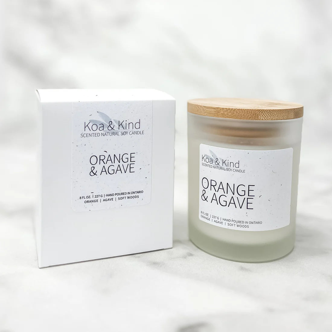 Orange & Agave Scented Soy Candle