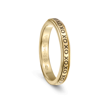 XO Meditation Ring 4mm Gold Vermeil- Stackable