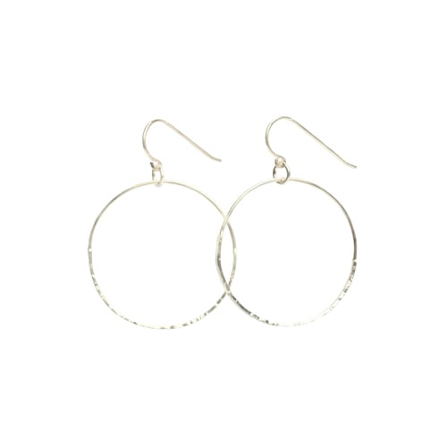 Hand Hammered Hoop Earring