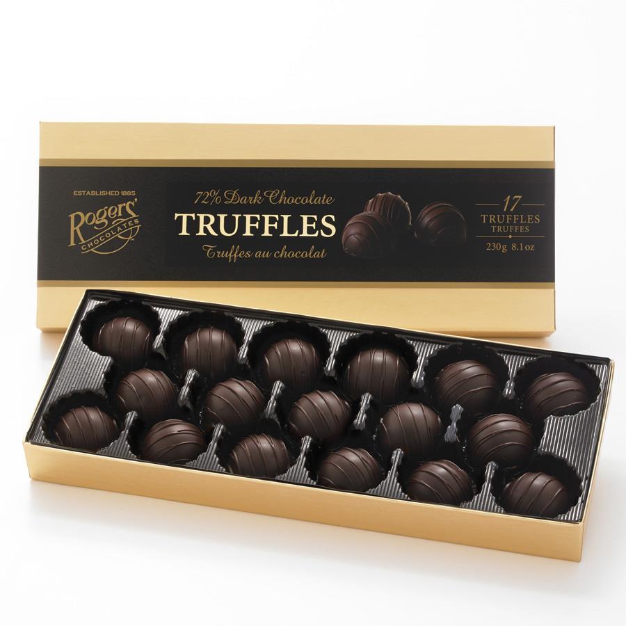 Assortiment de Truffes Noires 72%