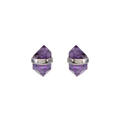 Faceted Stone Wrap Amethyst Er