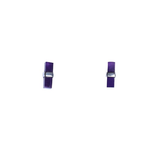 Boucles d'oreilles en argent avec améthyste