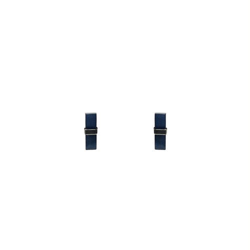 Silver Wrrap Sapphire Earrings