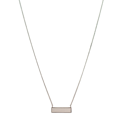 Collier Rectangle Quartz Rose