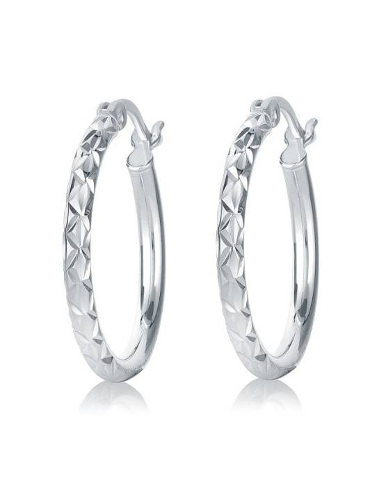 Boucles d'oreilles créoles taille diamant
