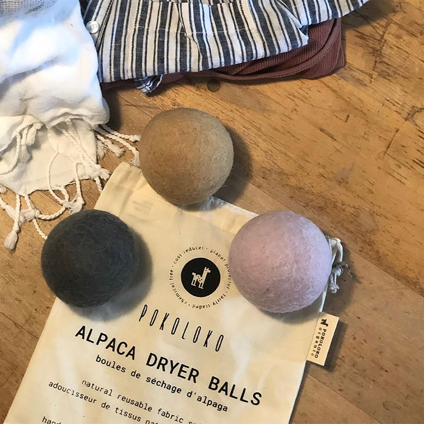 Boules de séchage en alpaga - Paquet de 3 - Boîte - Multicolore