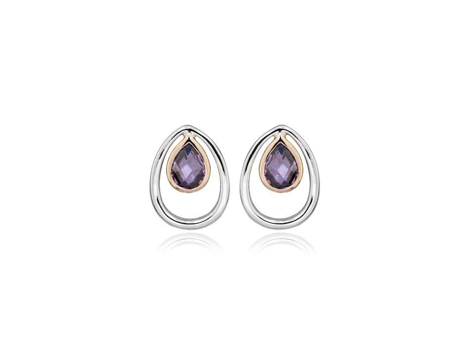 Boucles d'Oreilles Tige Améthyste Larme