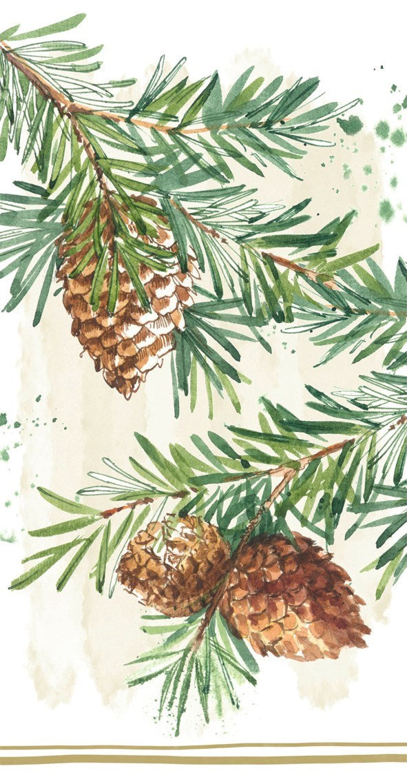 Serviette d'invité ou de buffet d'hiver et de vacances