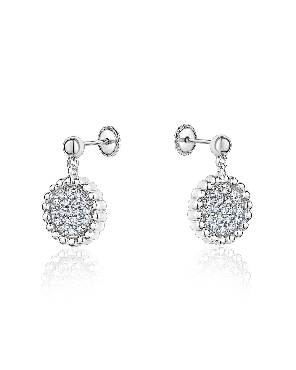 Petites Boucles d'Oreilles Pendantes avec Cubic Zirconia