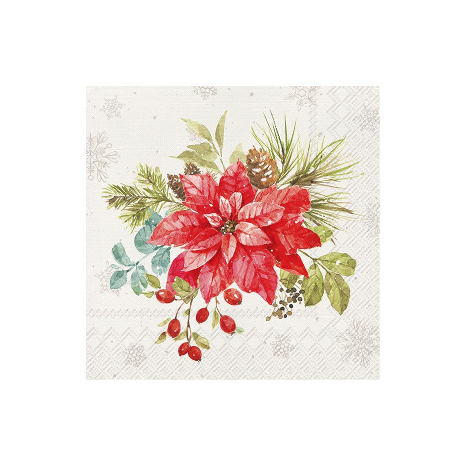 Serviettes cocktail d'hiver et de vacances
