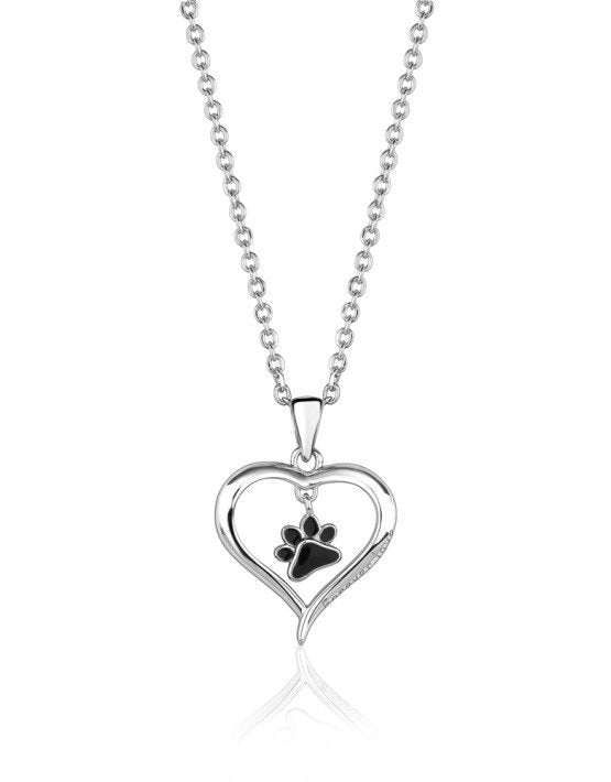 Pendentif Coeur Patte de Chien