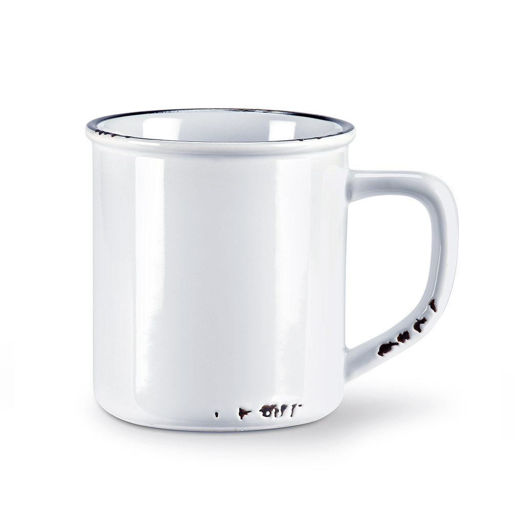 Enamel Look Mug White