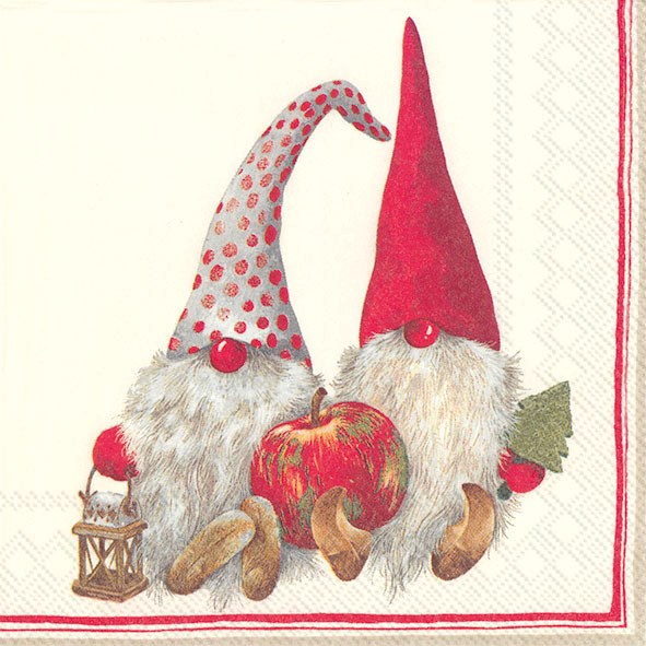 Serviettes cocktail d'hiver et de vacances
