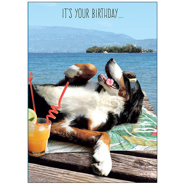 Chillin' Dog - Carte d'anniversaire