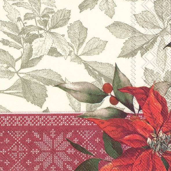 Serviettes cocktail d'hiver et de vacances