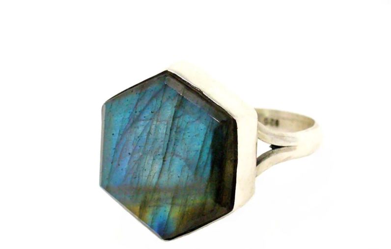 Bague Abeille Labradorite Taille 8