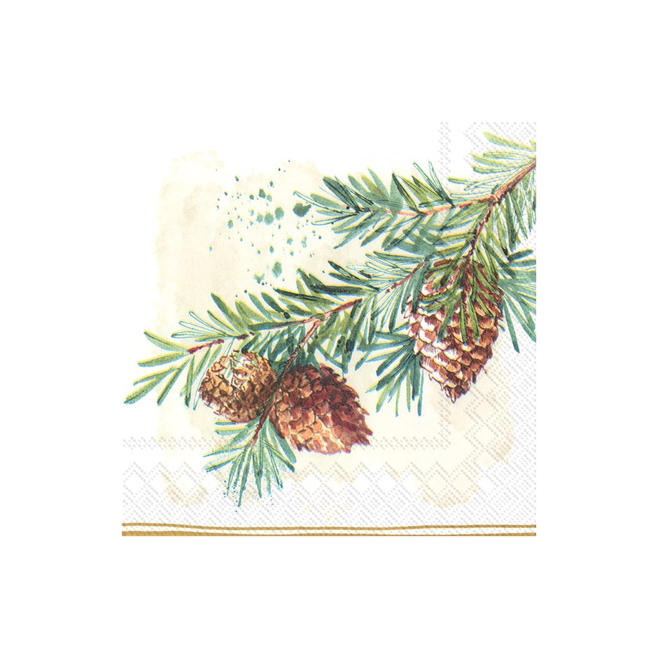 Serviettes cocktail d'hiver et de vacances