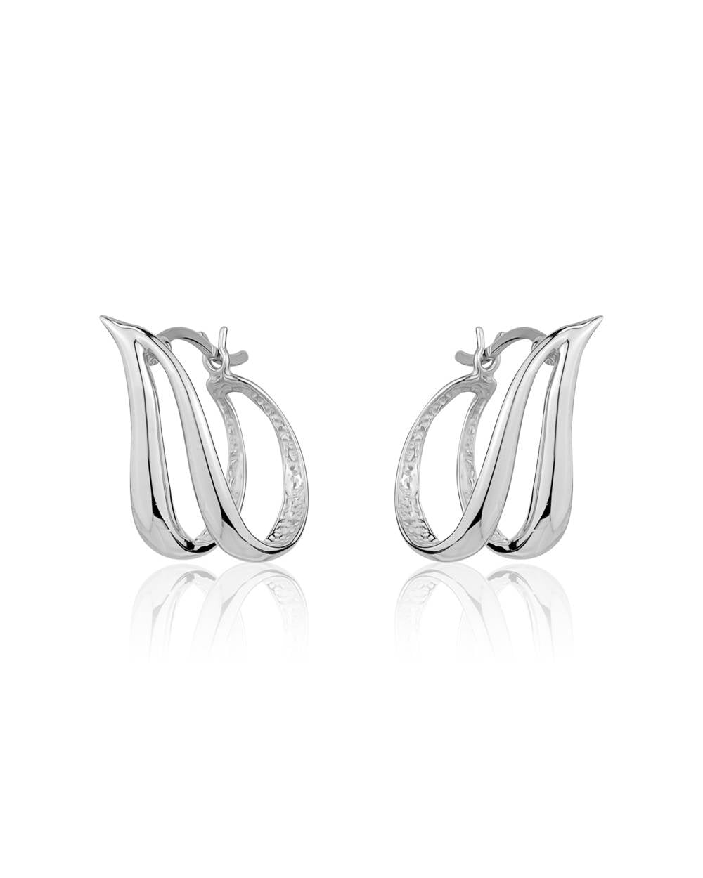 Boucles d'oreilles créoles doubles