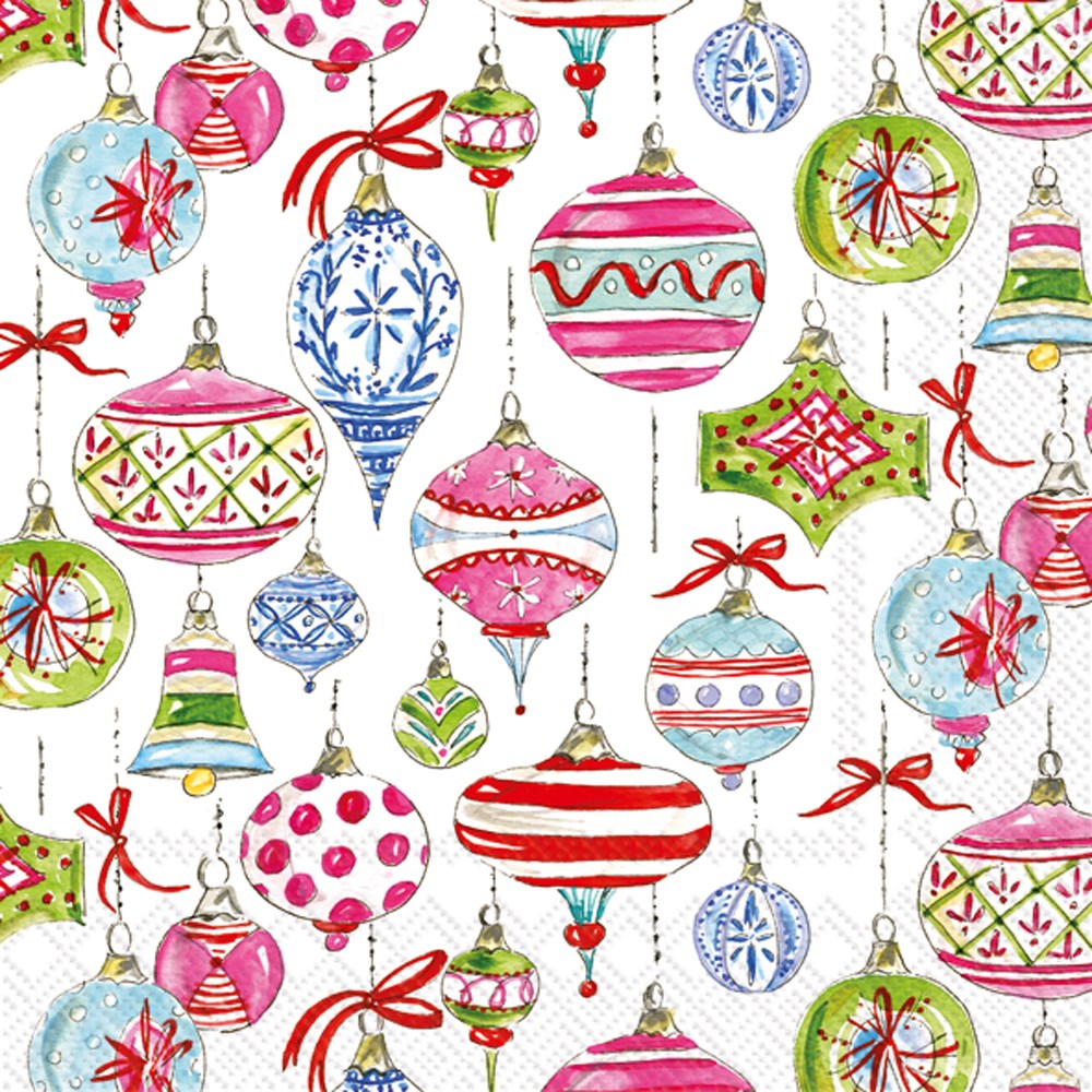 Serviettes cocktail d'hiver et de vacances