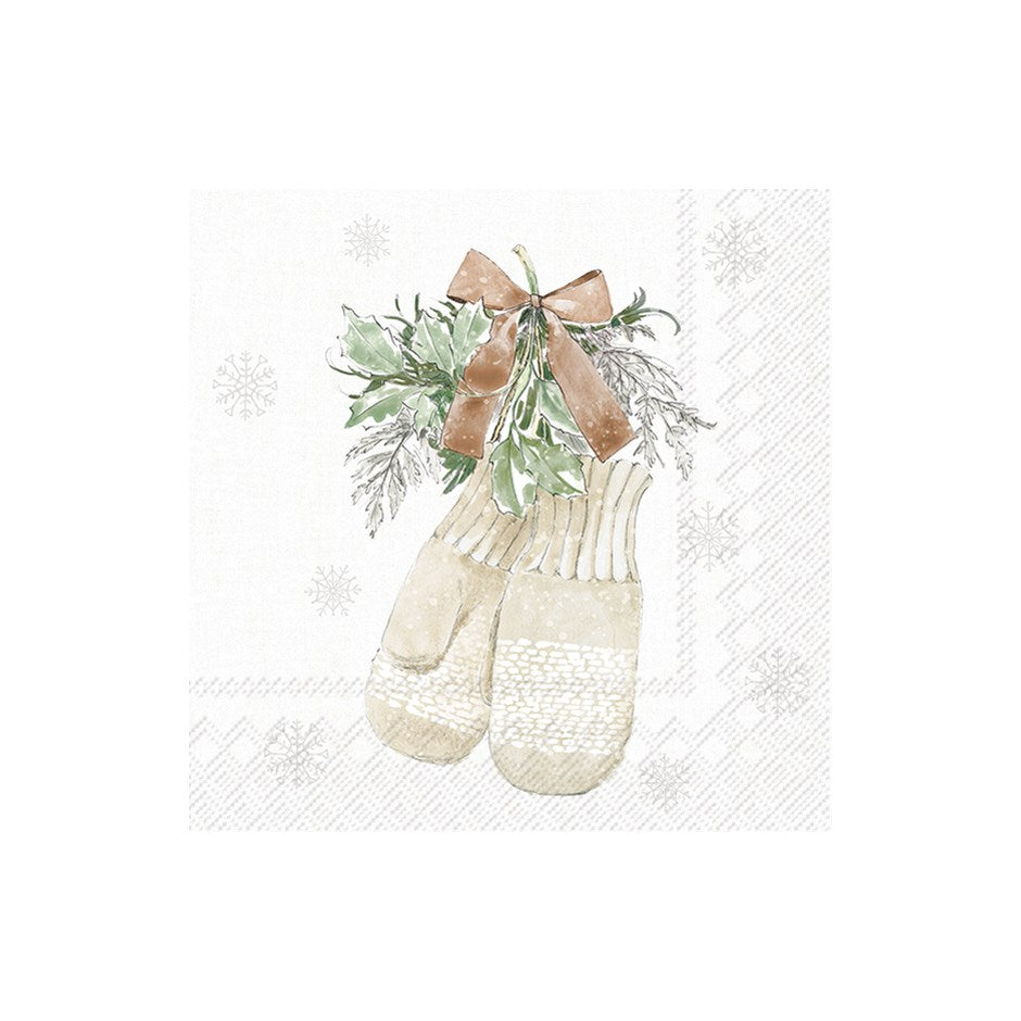 Serviettes cocktail d'hiver et de vacances