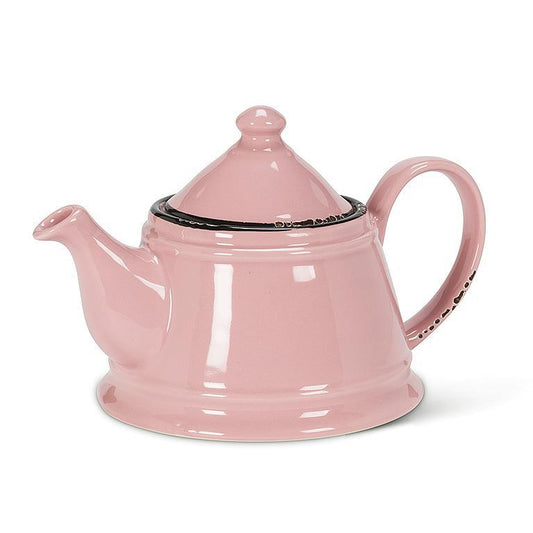 Enamel Look Teapot Pink