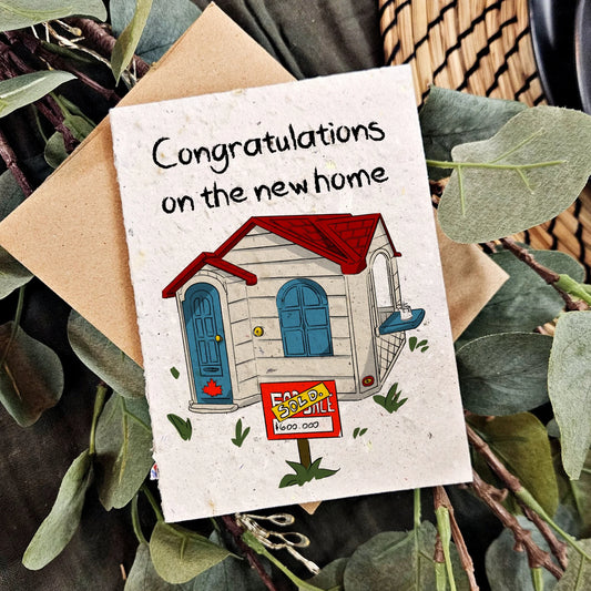Seeded Paper Card - New Home Congratulations