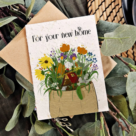 Seeded Paper Housewarming Card - For Your New Home
