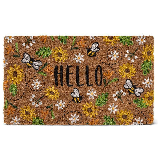 Daisies & Bees Hello Doormat