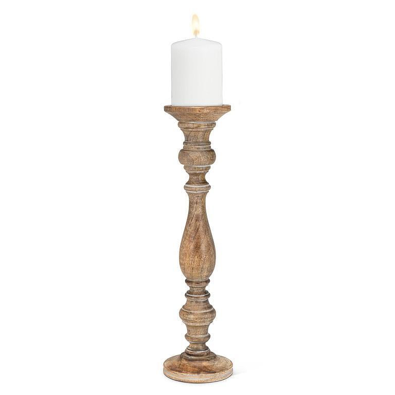 Turned Pillar Candle Holder