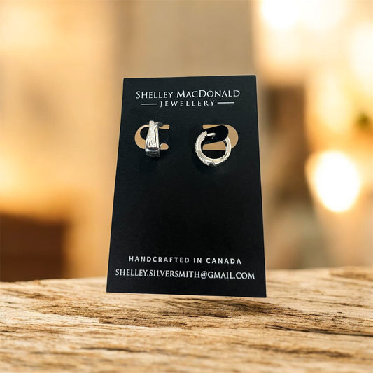 Twist Hoops With Topaz