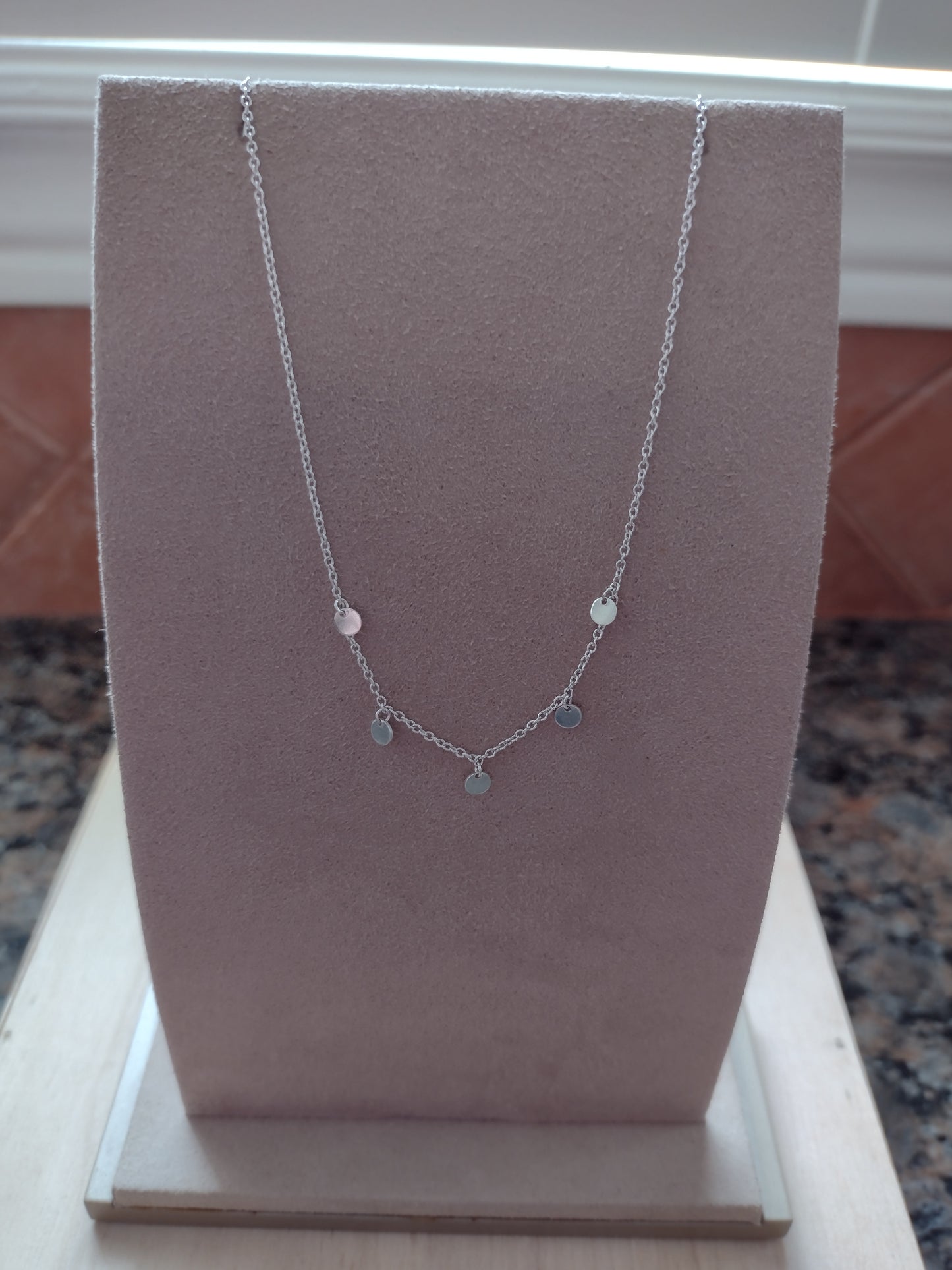 5 Disc Sterling Silver Necklace