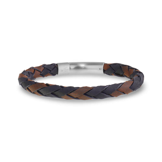 Black and Brown Leather Bracelet