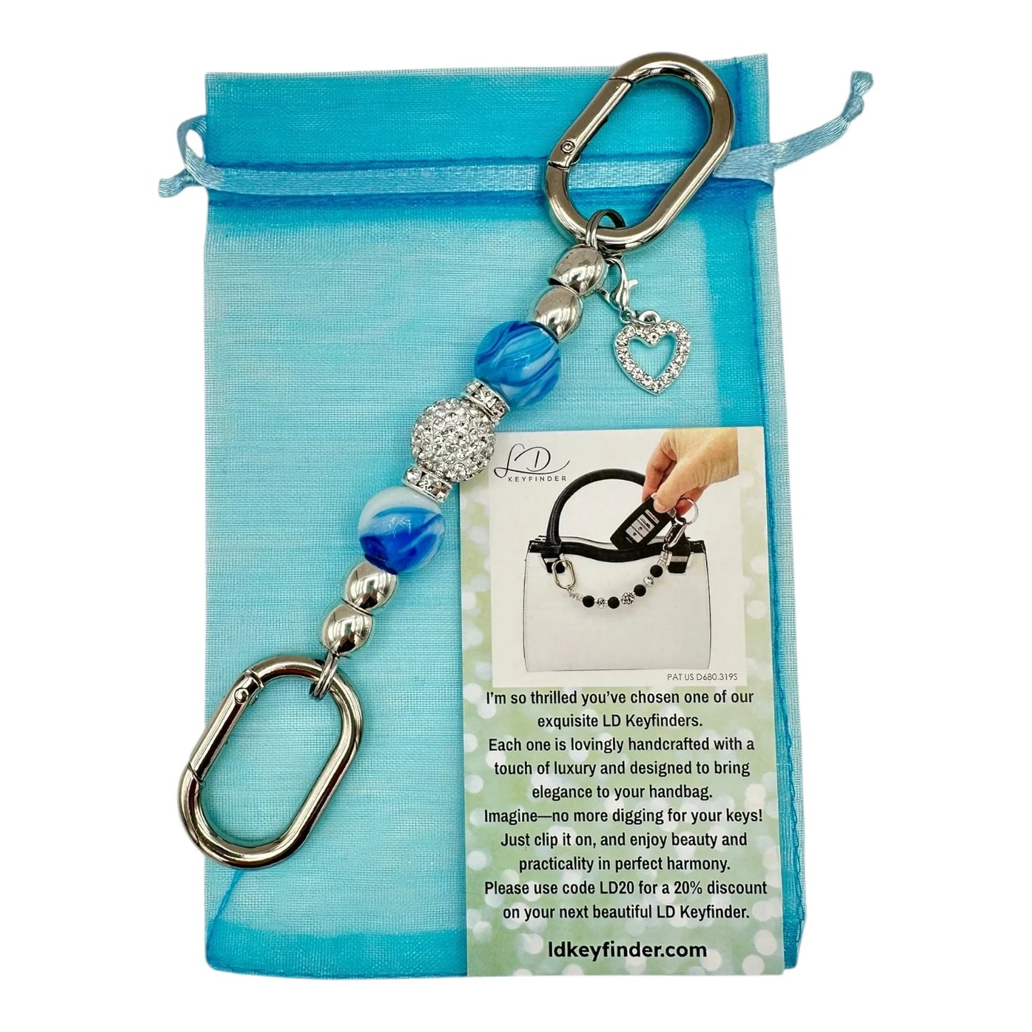 Blue Swirl Mini Keyfinder